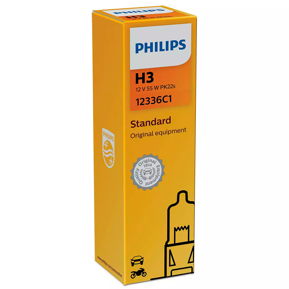LAMPARA - HALOGENA 12V 55W H3 =01658 PHILIPS 