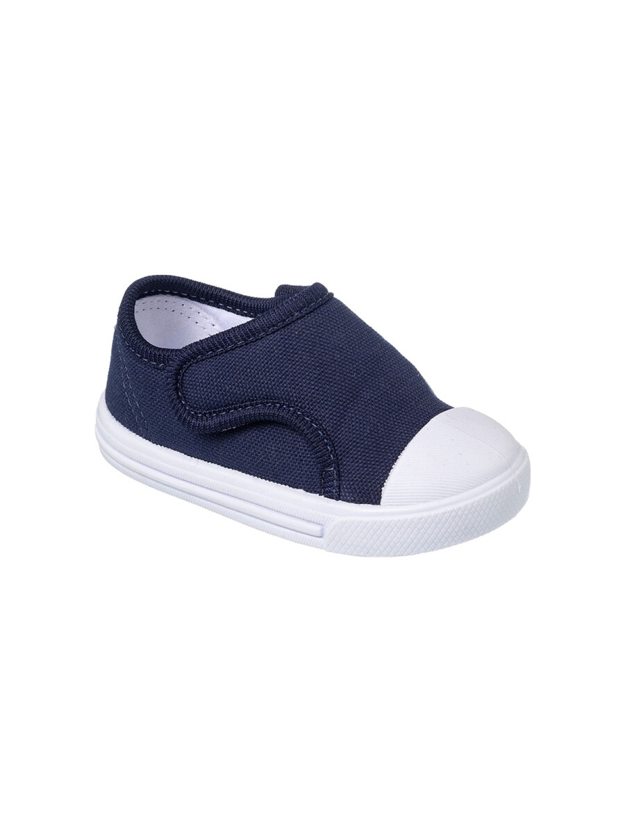Tenis Con Un Velcro - Azul 