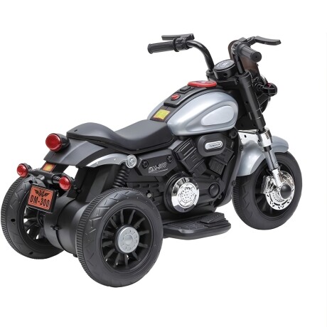 Moto Triciclo a Batería Lumax Infantil con Luces y Sonidos Gris