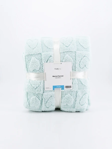FLANNEL CORAZONES 1 PLAZA AQUA