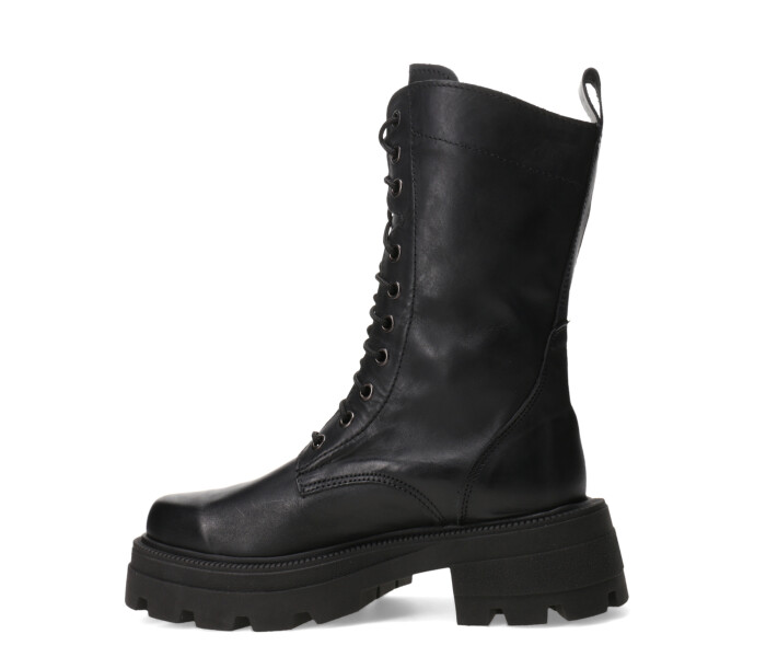 Botas de Mujer Miss Carol YUN acordonada de cuero Negro