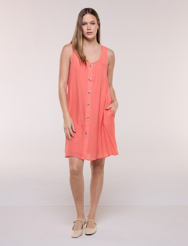 Vestido Botones CORAL