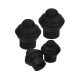 Barrote cortina doble de metal 2 Metros + 2 Soportes NEGRO