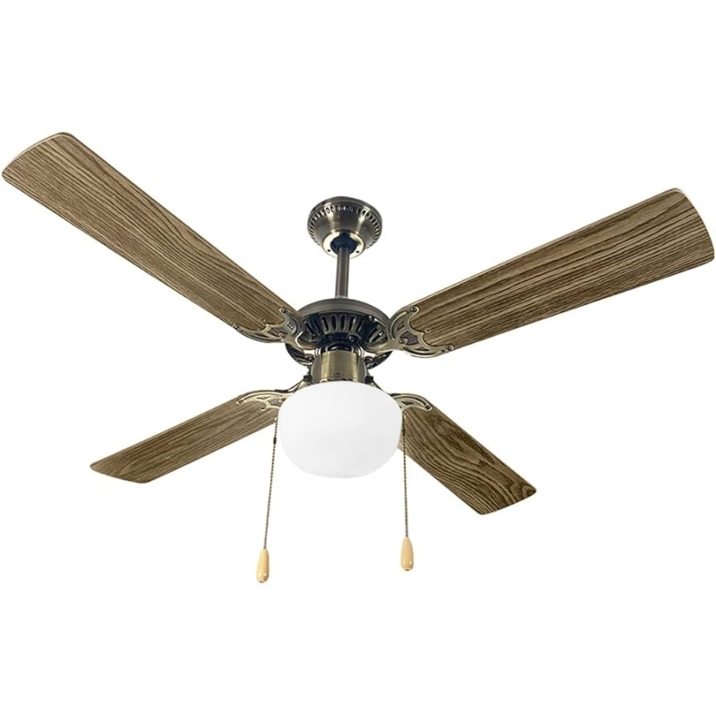 Ventilador de Techo Beckon 42" 4 Aspas Madera 3 Luces Relux Ventilador de Techo Beckon 42" 4 Aspas Madera 3 Luces Relux