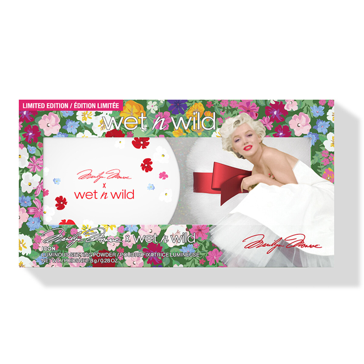 Kits de maquillaje edición limitada Marilyn Monroe Wet n Wild - Polvo iluminador + Esponja suave aplicadora 