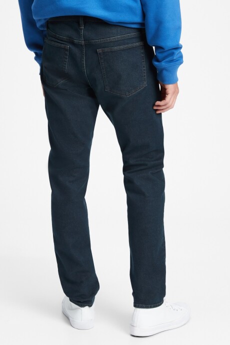 Jean Slim Taper Hombre Dark Indigo 4