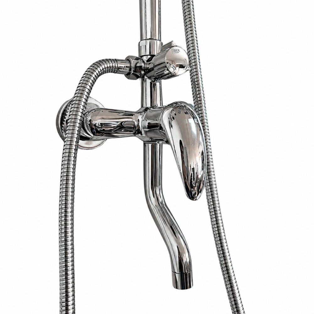 Barral de ducha Monocomando Exterior con transferencia Caddie Cromado Brillante Barral De Ducha Monocomando Exterior Con Transferencia Caddie Cromado Brillante