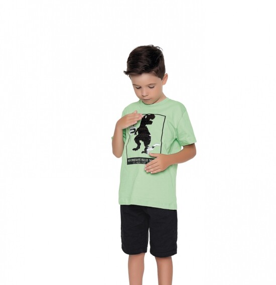 Camiseta en tejido de punto para niños VERDE MENTA