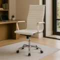 Silla de oficina giratoria eco cuero Blanco