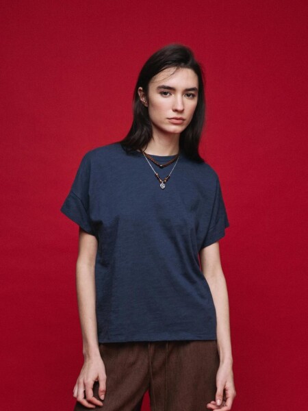 T-SHIRT D.CASSIN JANA M.C BASICA AZUL