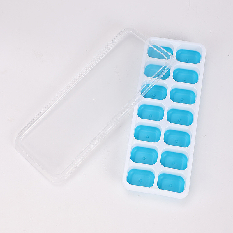 Hielera cubetera flexible de silicona Azul
