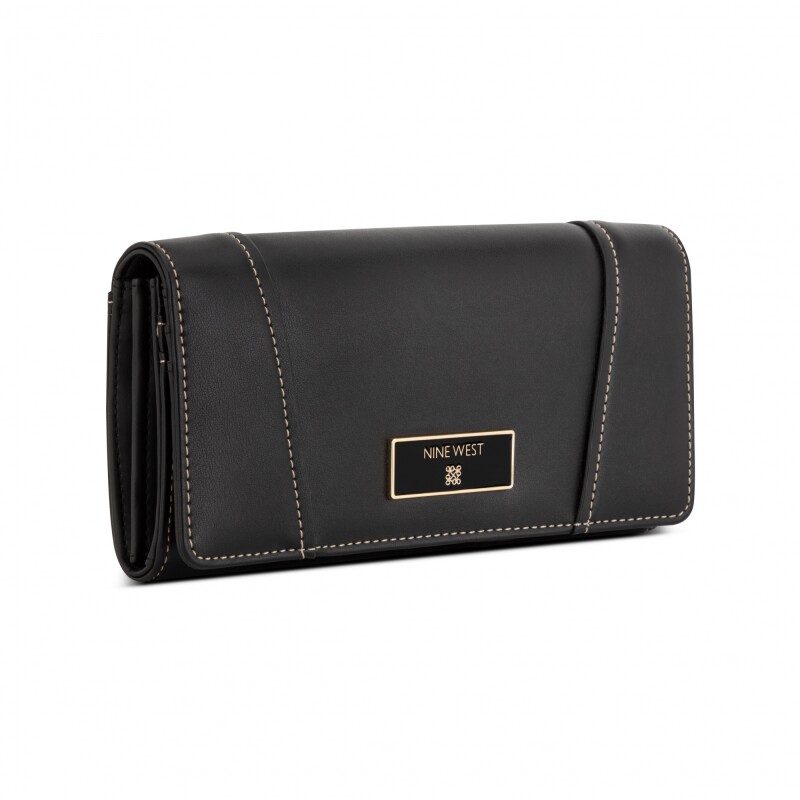 Small Leather Good Fleura Slg Phone Clutch Wallet Black
