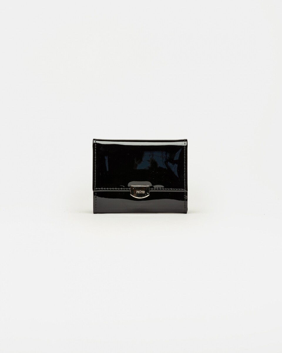 Billetera Marga en cuero charol - Negro 