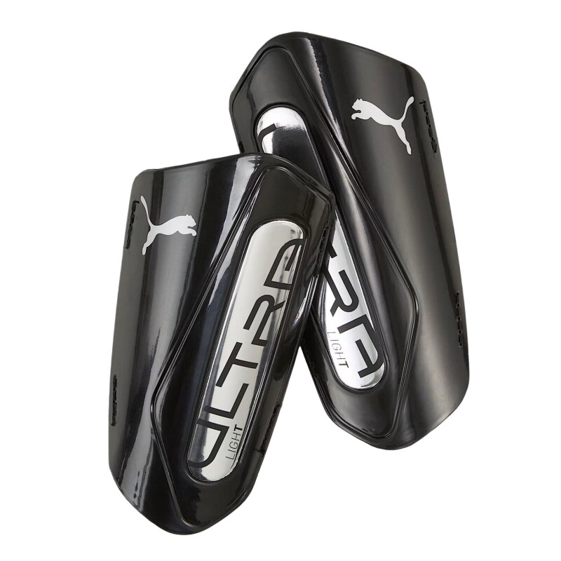 Canilleras Puma s Ultra Light Strap Negro - Plateado