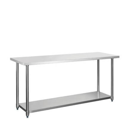 Mesada Central con Estante Inferior de Acero Inoxidable 190 x 60 x 85 cm Mesada Central con Estante Inferior de Acero Inoxidable 190 x 60 x 85 cm
