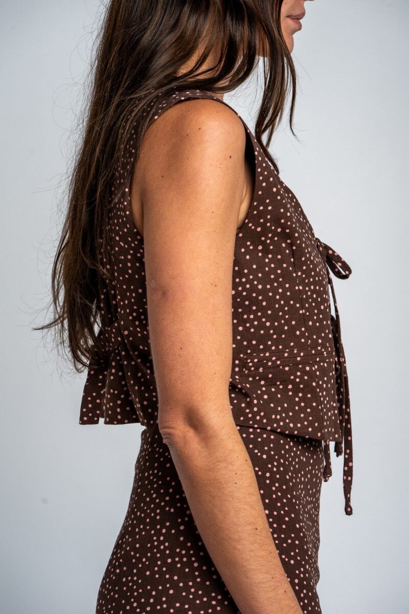 Top Lunares Marron