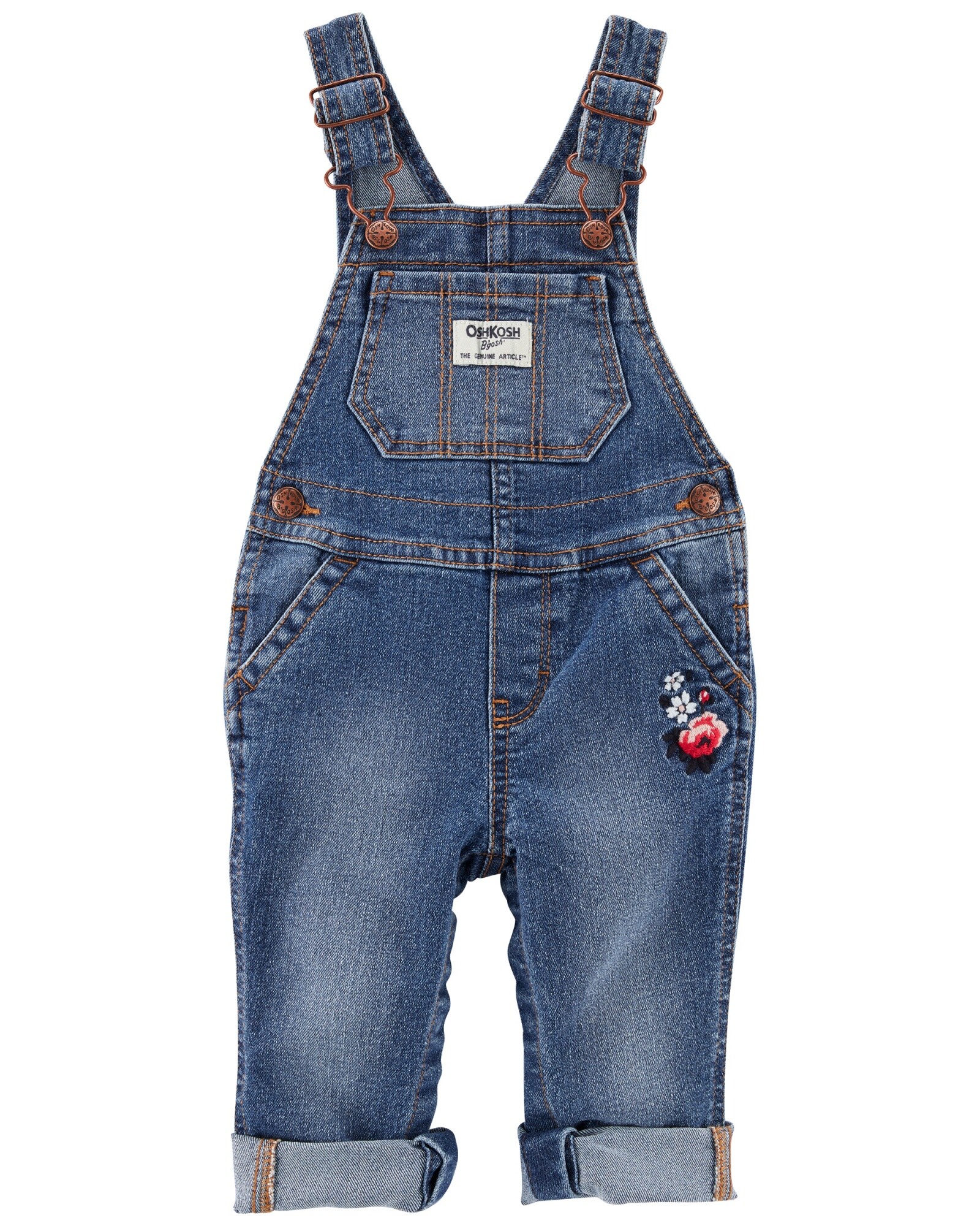 Enterito jean con bordado. Talles 6-24M Sin color