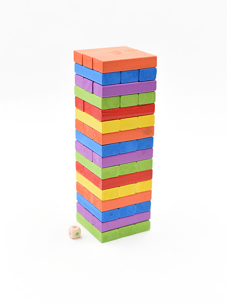 TORRE DE MADERA DE COLORES MULTICOLOR