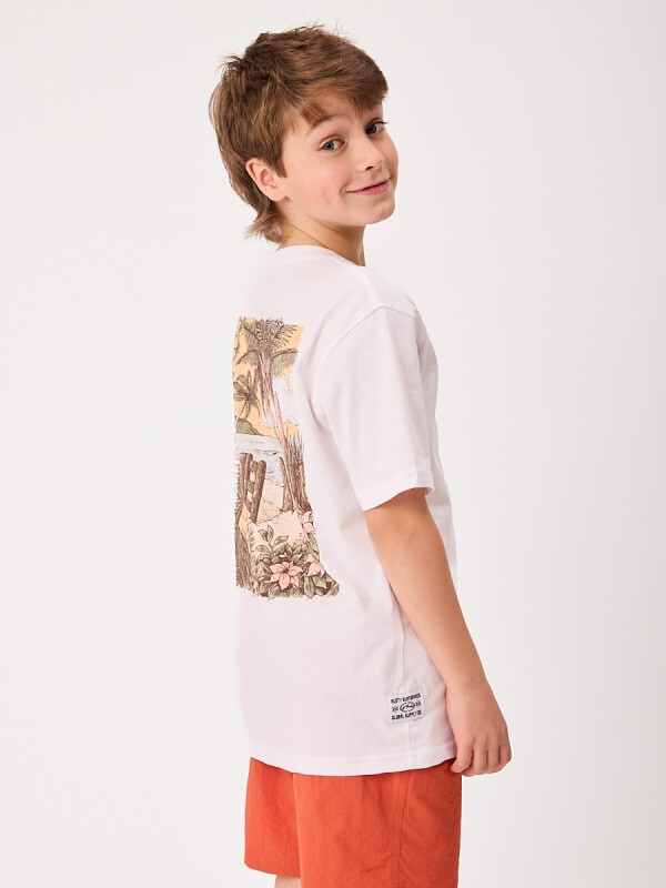 T-SHIRT PRINTO TEEN RUSTY Blanco