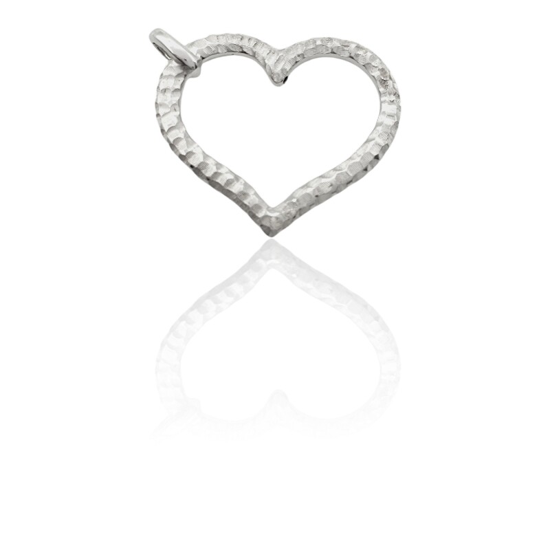 Dije Corazón facetado-Plata 925 inflada-Sin Piedra-CP3261 Sinpiedra