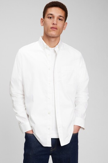 Camisa Poplin Standard Hombre White V2 Global