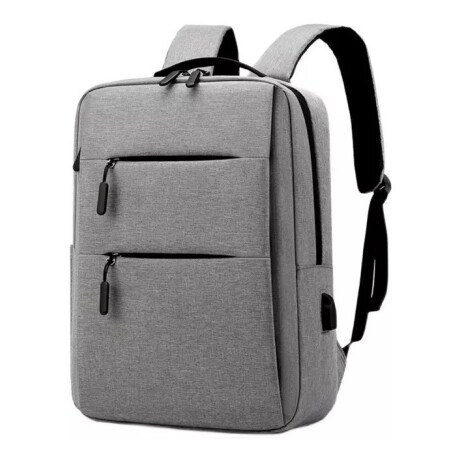 Mochila C/ Usb. Porta Laptop Cierres Gris