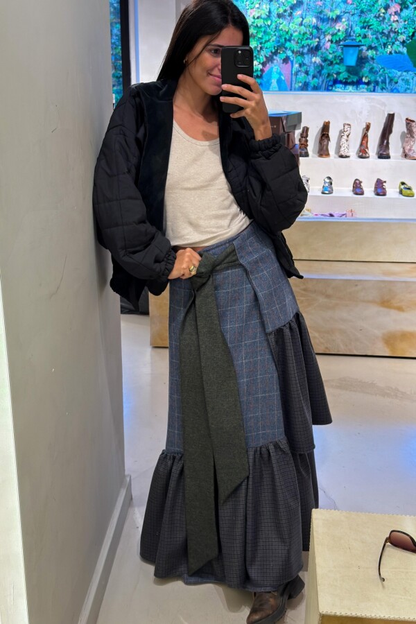 Winter Wave Skirt Gris