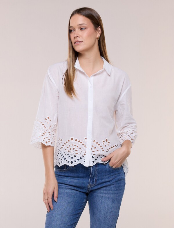 Camisa Broderie CRUDO