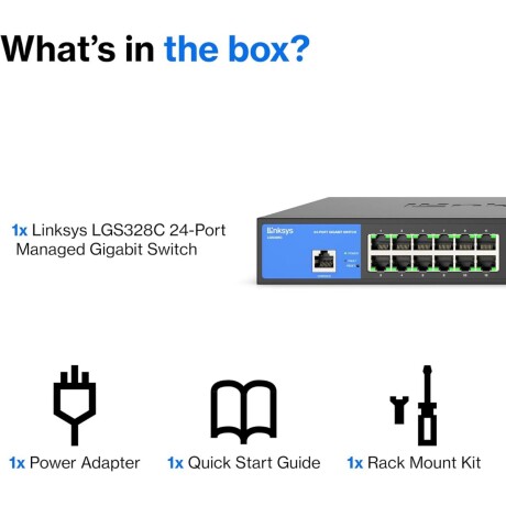 Switch Linksys 24 Puertos Gbit Admin 10G 4SFP+ 001