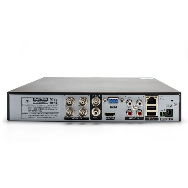 Kit DVR 8 Canales 8 Cámaras Full Hd 1080 P Exterior Interior Variante Color Negro