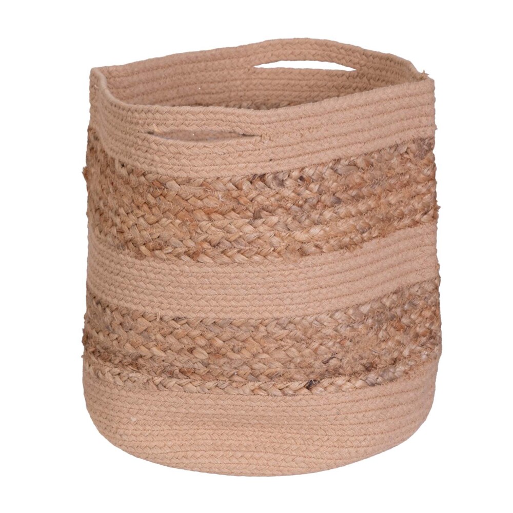 CESTO YUTE-Y-ALGODON NATURAL-BEIGE ANK-35