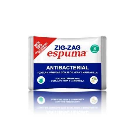 Toallas Húmedas Zig-Zag Antibacteriales 8 Unidades Toallas Húmedas Zig-Zag Antibacteriales 8 Unidades