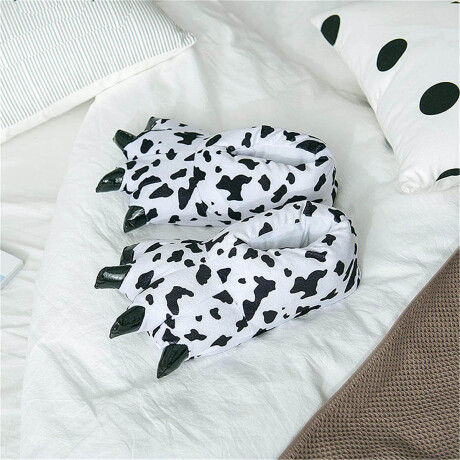 Pantuflas Diseño Garras Talles Para Niños y Adultos Negro/Blanco
