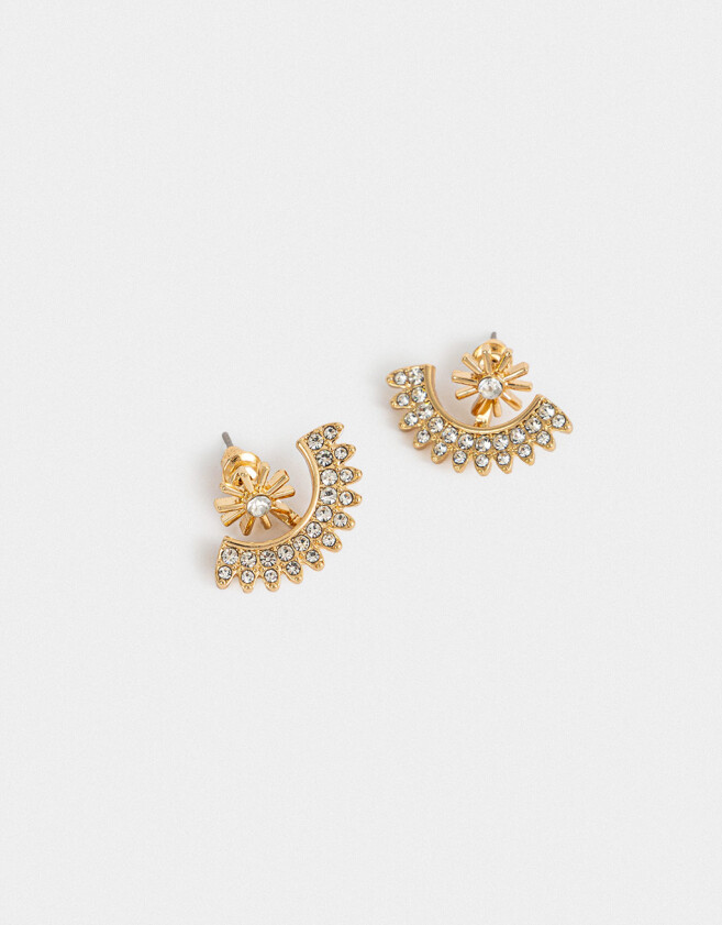 Aros Pasantes Con strass Aros Con Strass - Dorado
