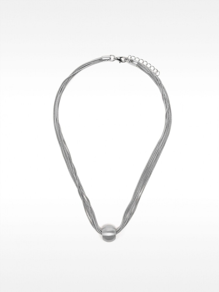 Collar Corto Plateado plateado