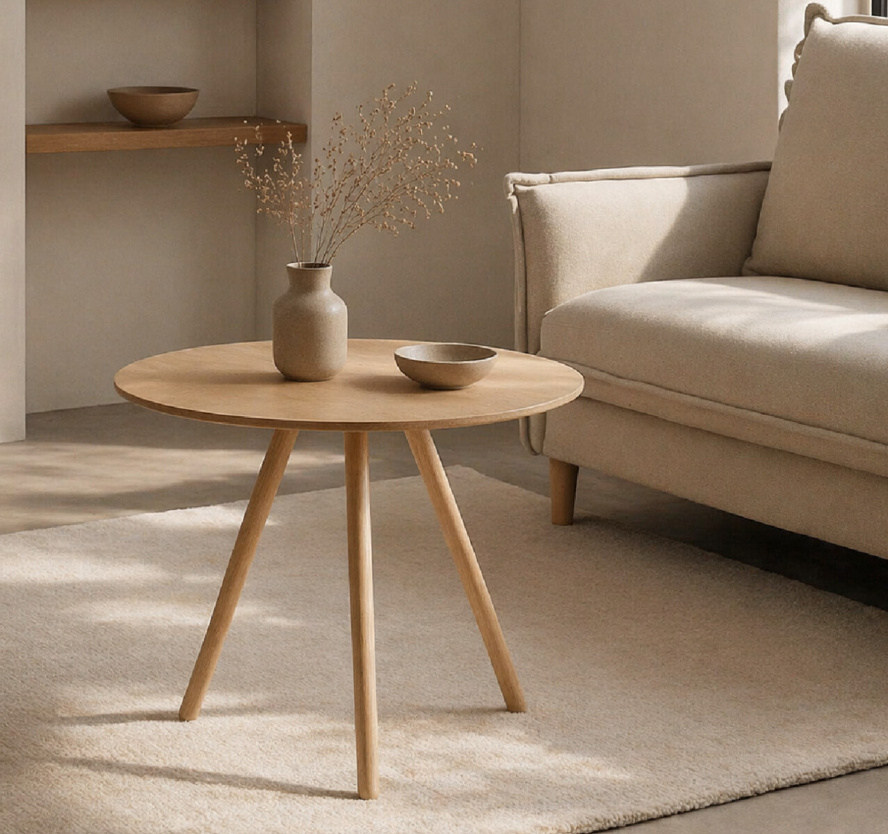 Mesa Baja Wooden - Madera Natural 