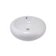 Bacha Redonda De Loza Blanca Para Apoyar 51X51X17