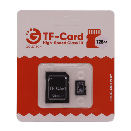 MEMORIA MICRO SD GOLDTECH 128GB CLASE 10 C/ADAP NEGRO