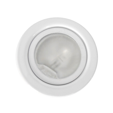 Spot redondo halógeno, en acero color blanco con difusor de vidrio AI1600