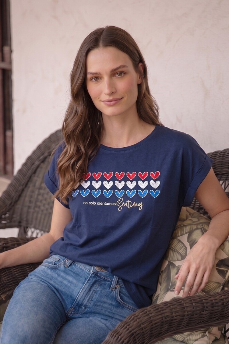 Remera PARAGUAY. Azul Marino.