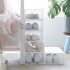 Caja Zapatos Zapatera Transparente Organizador Apilable Color Variante Blanco