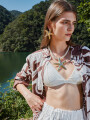 Collar Set Collar Y Caravanas Estampado 1