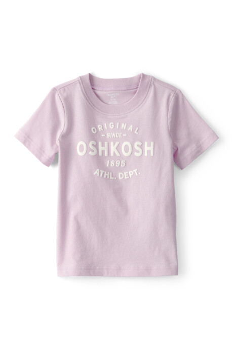 Remera de algodón, manga corta, púrpura con logo Remera de algodón, manga corta, púrpura con logo