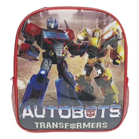 Mochila Infantil Transformers 30x24x20 Cm Transformers Rojo