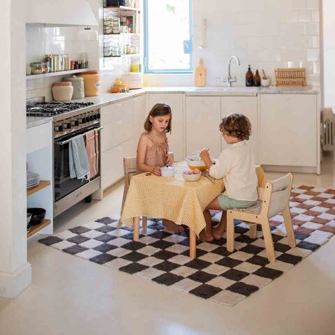 Alfombra lavable -Kitchen Tiles Black