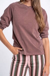 Remera Algodón Manga Globo Vison