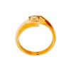 Anillo Solitario cuadrado-Oro bajo-Piedra zirconia-AN8021 conpiedra