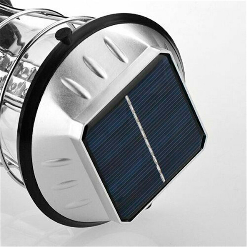 Farol recargable con dinamo solar 12 V NEGRO