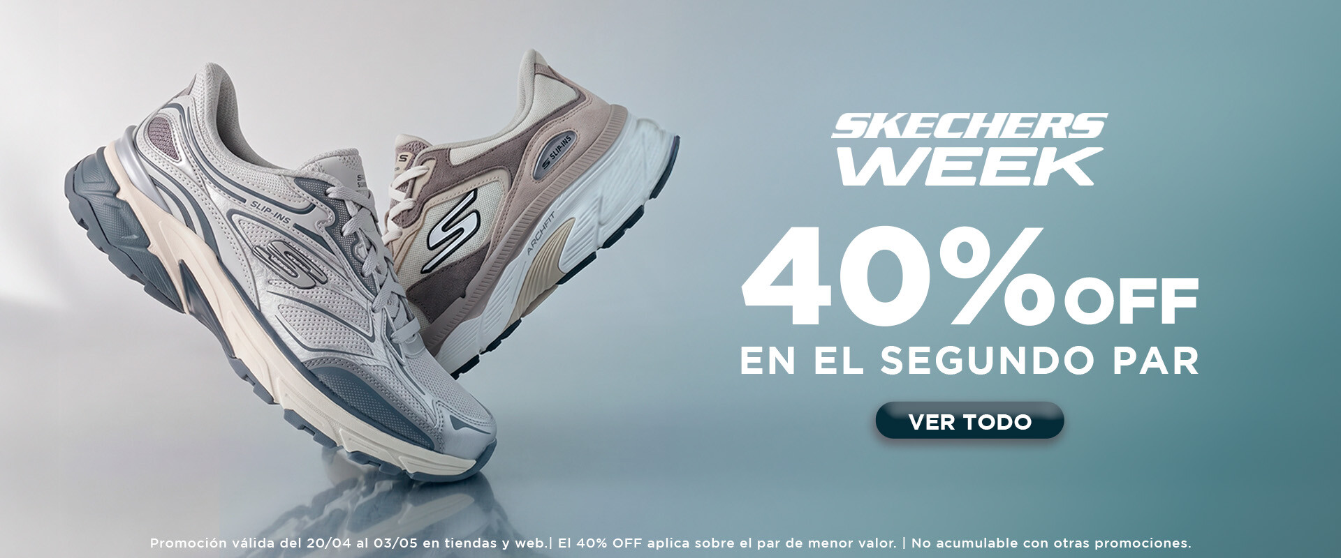 40%off en el segundo par