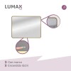 Espejo Horizontal Lumax c/marco desempañador y luz 90x70cm Dorado
